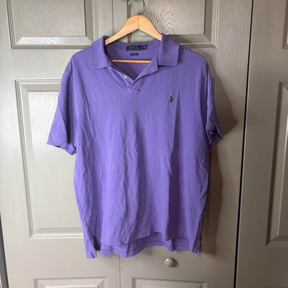 Polo Ralph Lauren Mens Classic Fit Purple Short Sleeve Polo Shirt Size XL